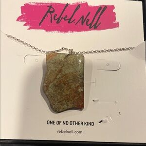 Rebel Yell Earthy Stone Pendant Necklace